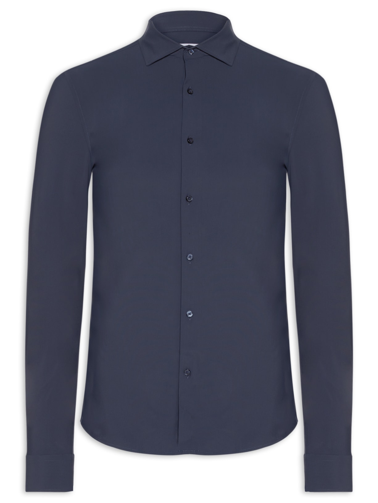 Camisa Masculina Slim Fit Malha Tech - Azul