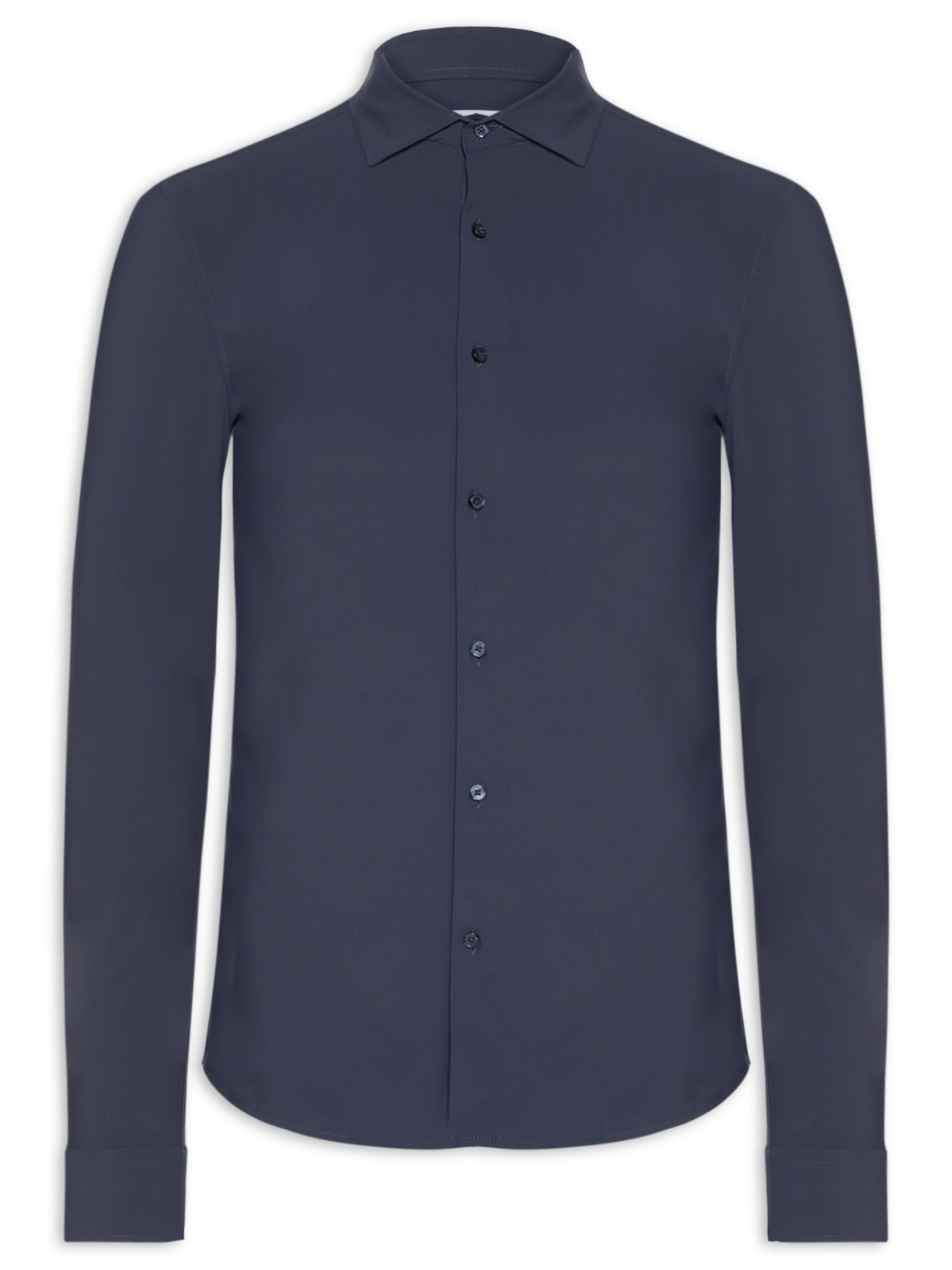 Camisa Masculina Slim Fit Malha Tech - Azul