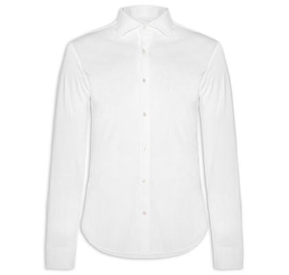 Camisa Masculina Slim Fit Malha Tech - Branco