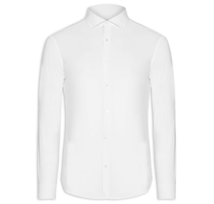 Camisa Masculina Slim Fit Malha Tecnológica - Branco