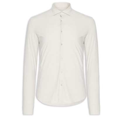 Camisa Masculina Slim Fit Malha Tecnológica - Off White