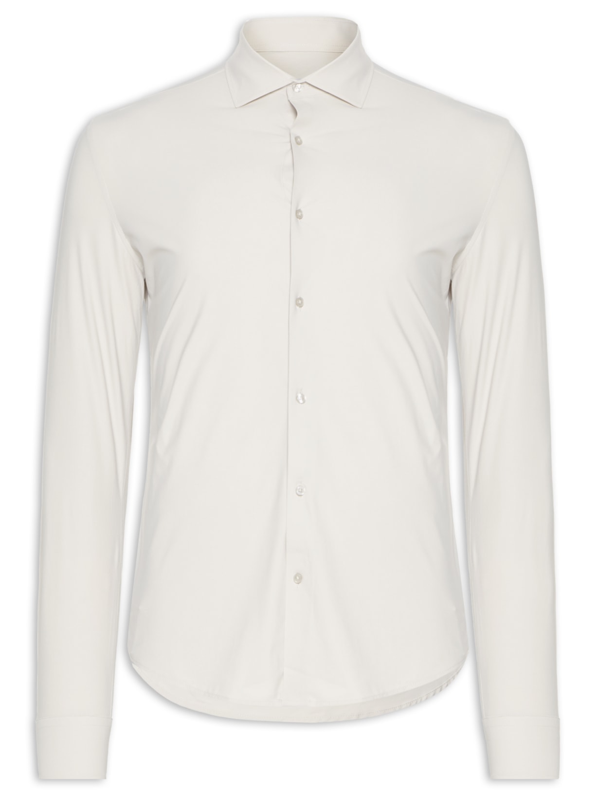 Camisa Masculina Slim Fit Malha Tecnológica - Off White