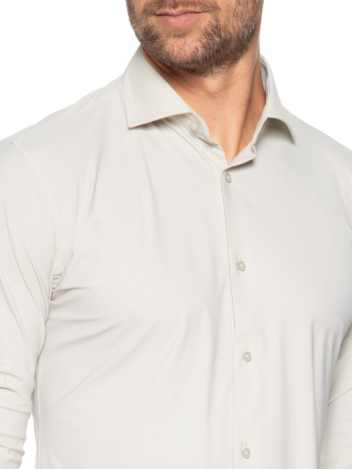 Camisa Masculina Slim Fit Malha Tecnológica Off White '2 Essential