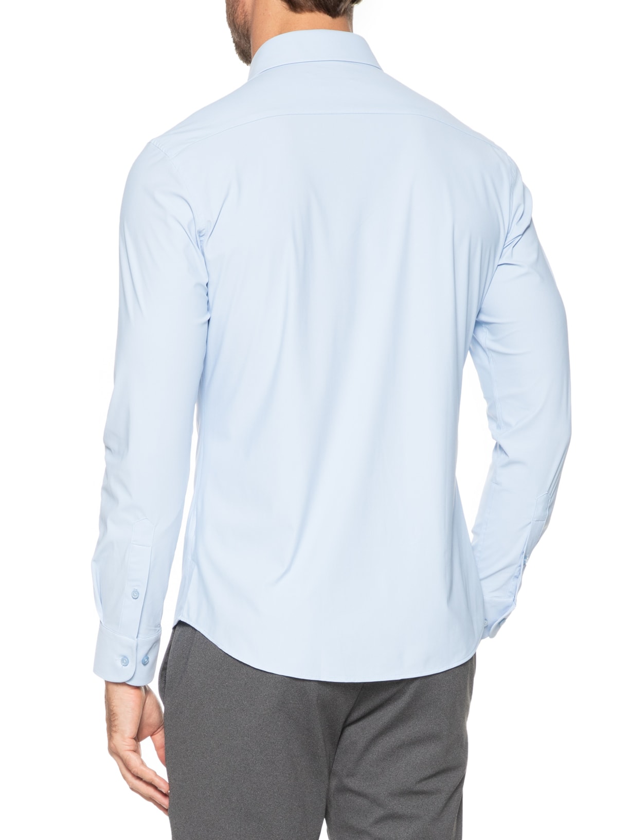 Camisa Masculina Slim Fit Malha Tecnológico Azul '2 Essential