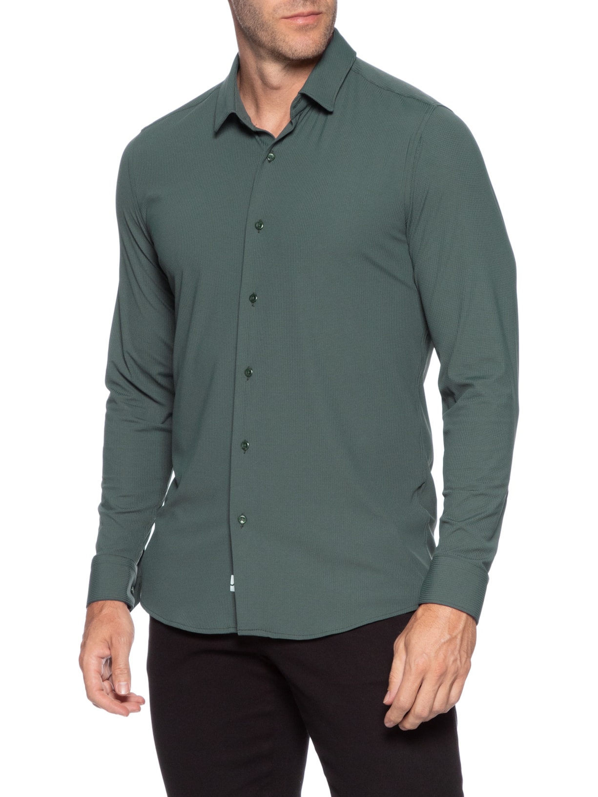 Camisa Masculina Slim Fit New Bold R+ Verde Urban