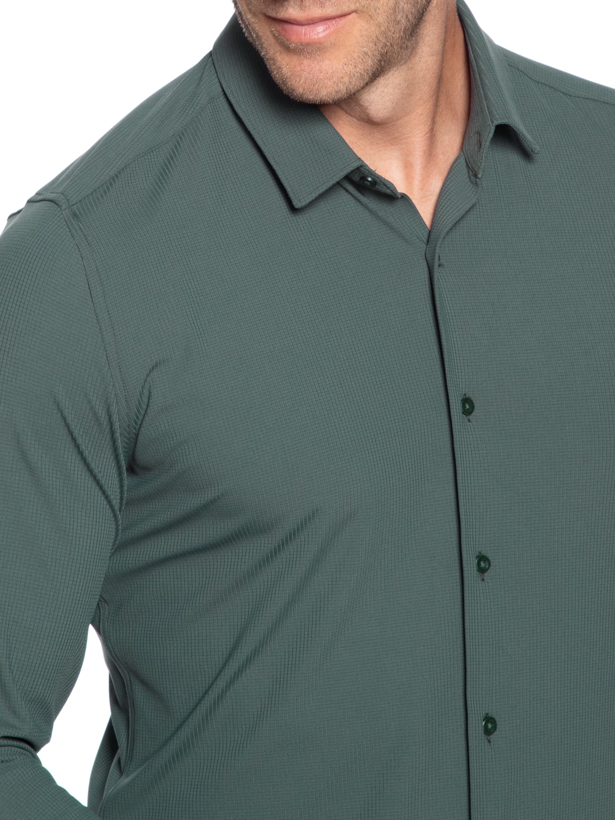 Camisa Masculina Slim Fit New Bold R+ Verde Urban