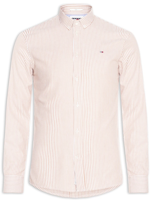 Camisa Masculina Slim Fit Oxford – Rosa