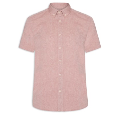 Camisa Masculina Slim Fit Oxford Planalt - Rosa