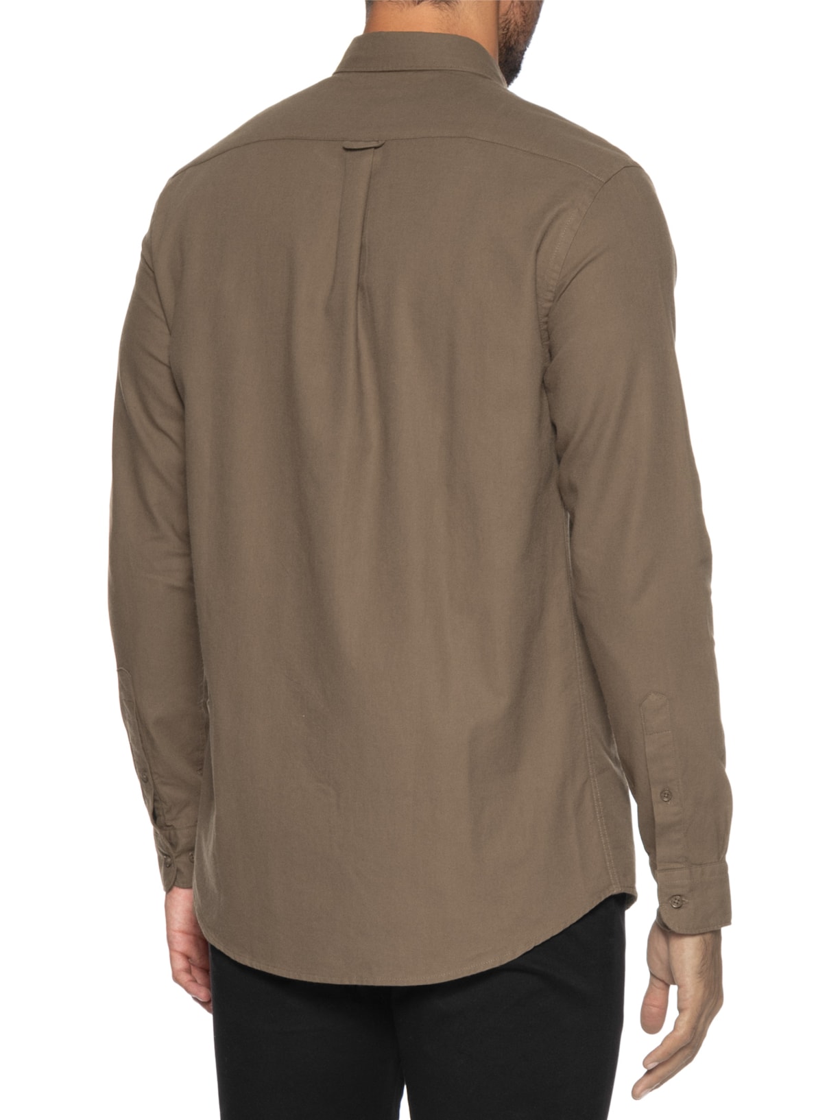 Camisa Masculina Slim Fit Oxford Planalto BNDW – Marrom Aramis