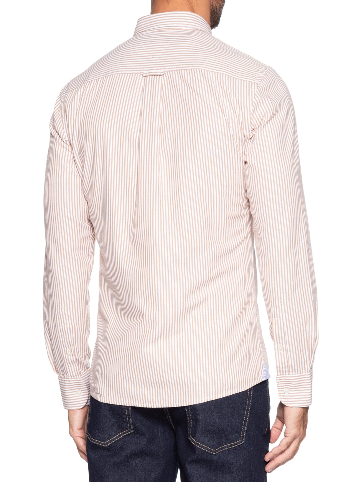 Camisa Masculina Slim Fit Oxford Rosa Tommy Jeans