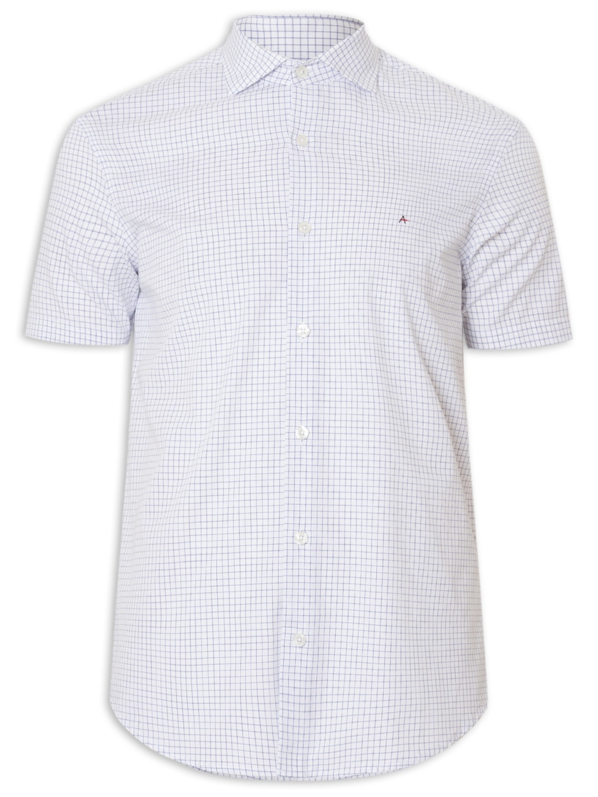 Camisa Masculina Slim Fit Xadrez - Azul