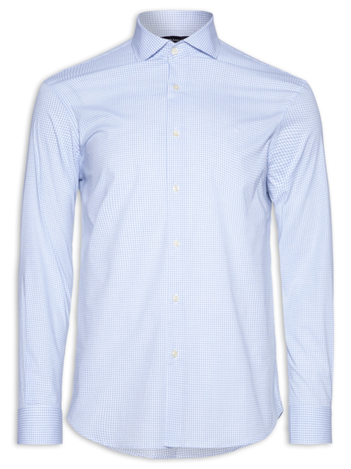 Camisa Masculina Slim Fit Xadrez Clássic - Azul