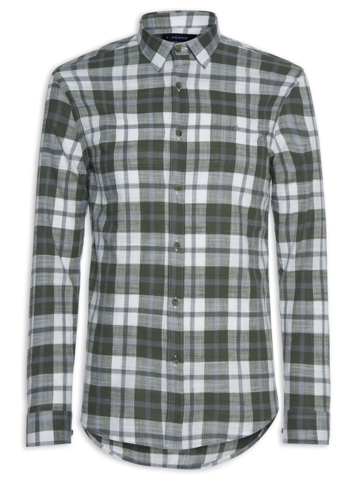 Camisa Masculina Slim Flame Xadrez - Verde