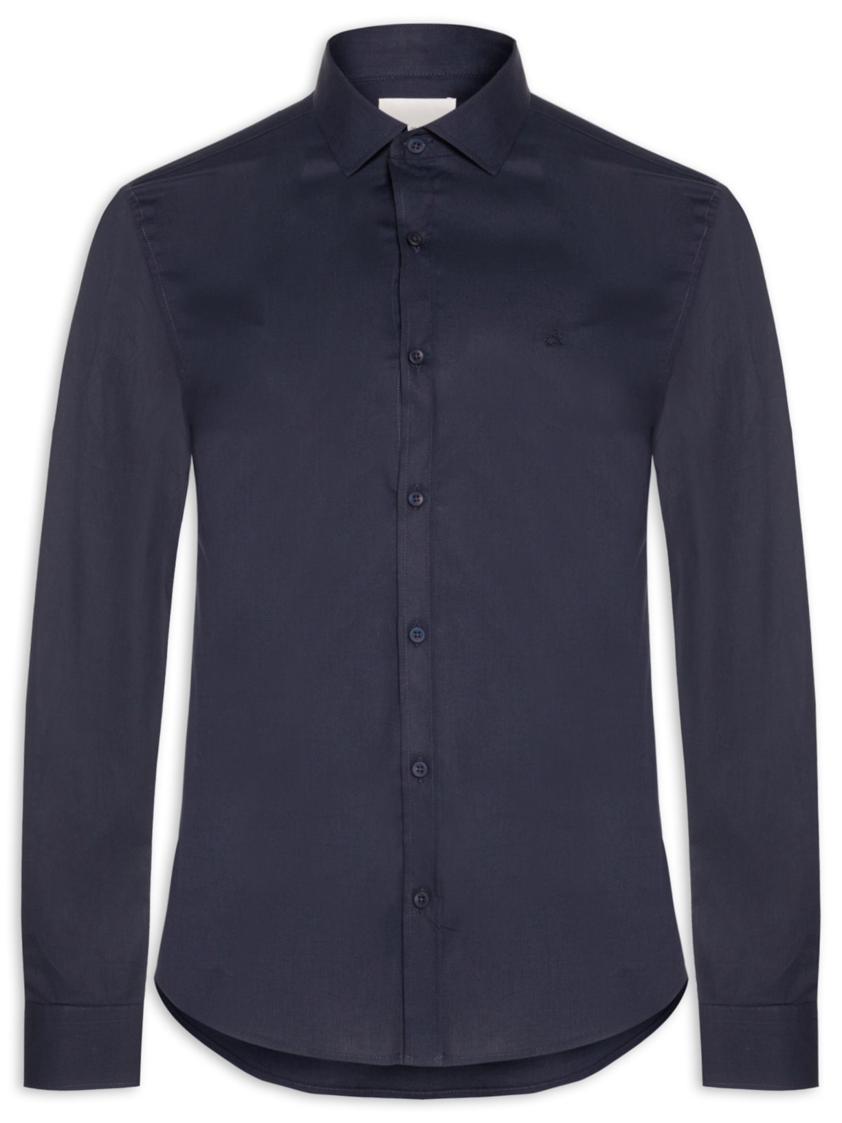 Camisa Masculina Slim Galles Stretch Azul Calvin Klein - White Label