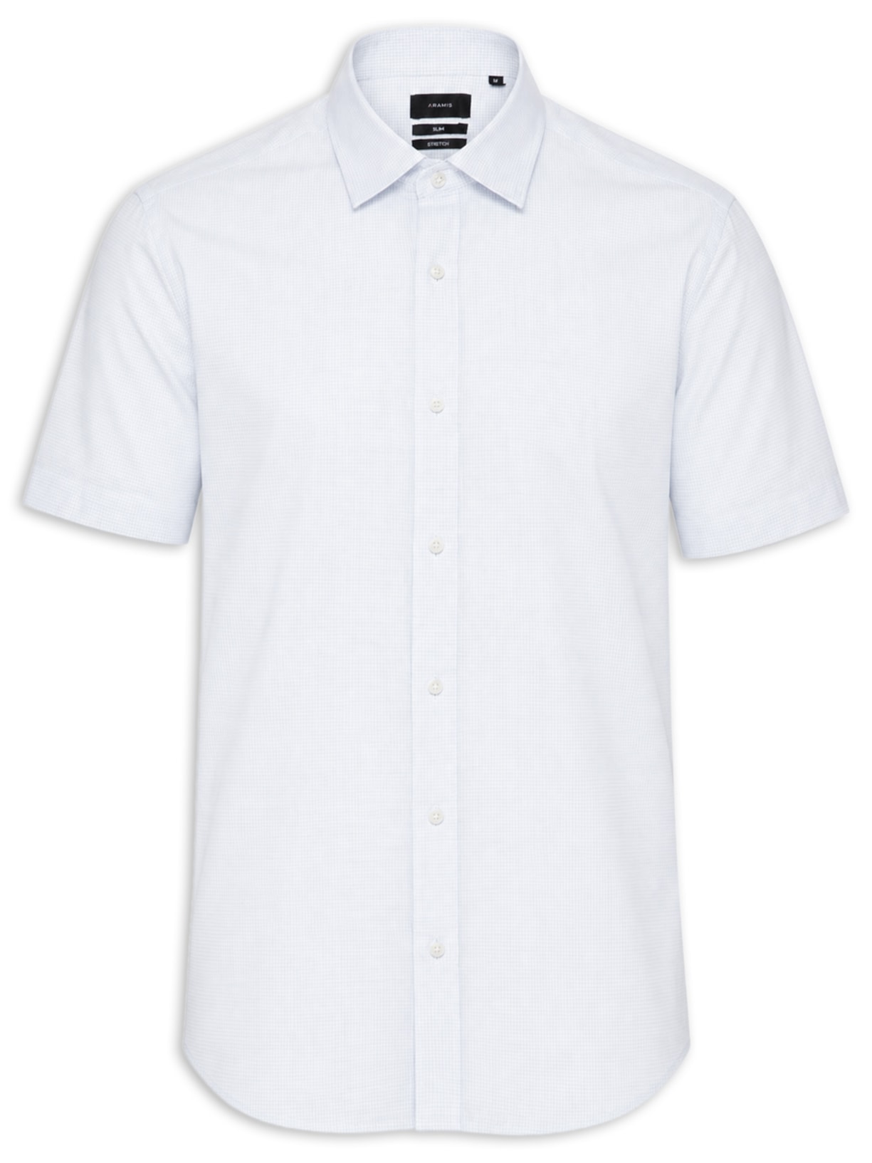 Camisa Masculina Slim Micro Xadrez Branco Aramis