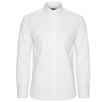 Camisa Masculina Slim Oxford Planalto Bdnw - Branco