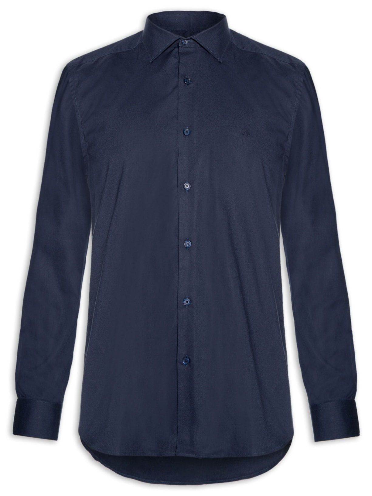 Camisa Masculina Slim Social Com Elastano (MO) - Azul