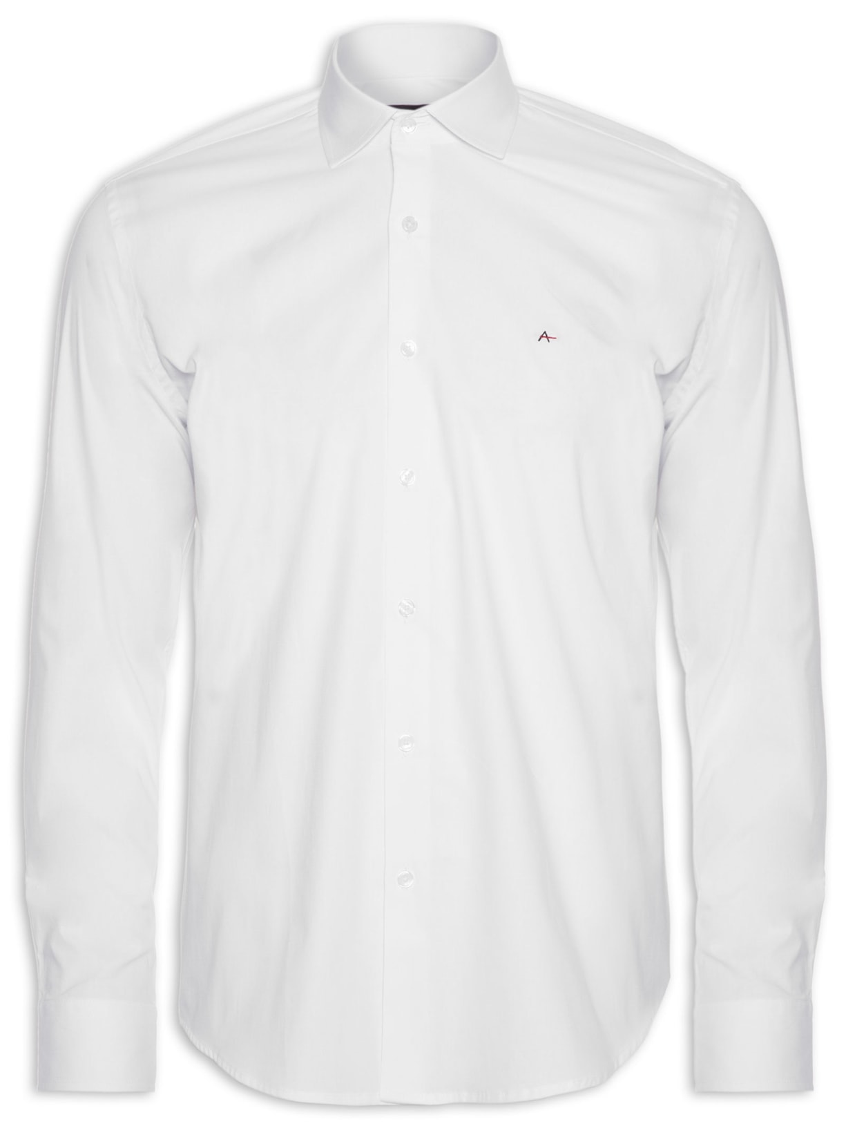 Camisa Masculina Slim Tricoline Stretch (mo) - Branco
