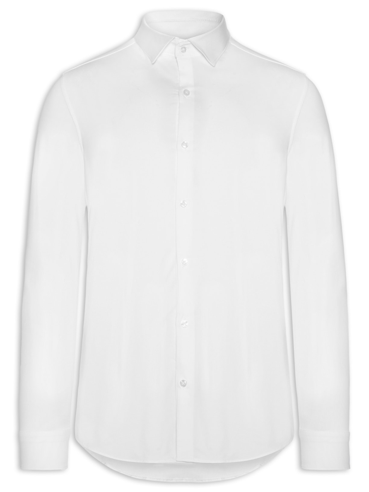 Camisa Masculina Social Algodão Egípcio Branco '2 Essential