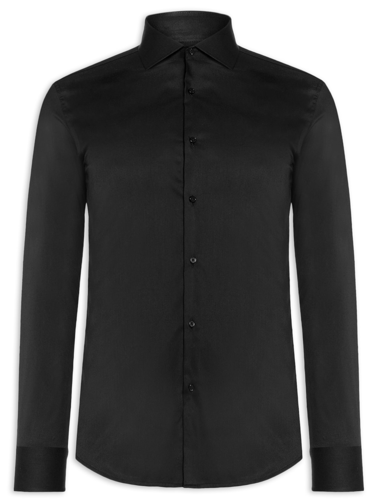 Camisa Masculina Social Bambu e Seda - Preto