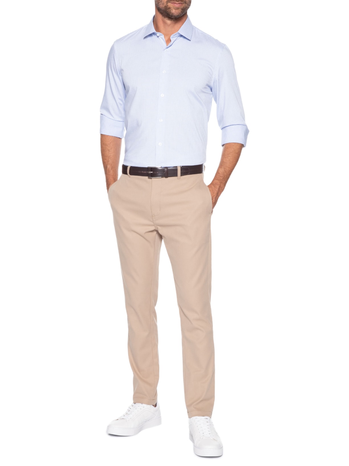 Camisa Masculina Social Fibra de Bambu Soft Slim Fit – Azul '2 Essential
