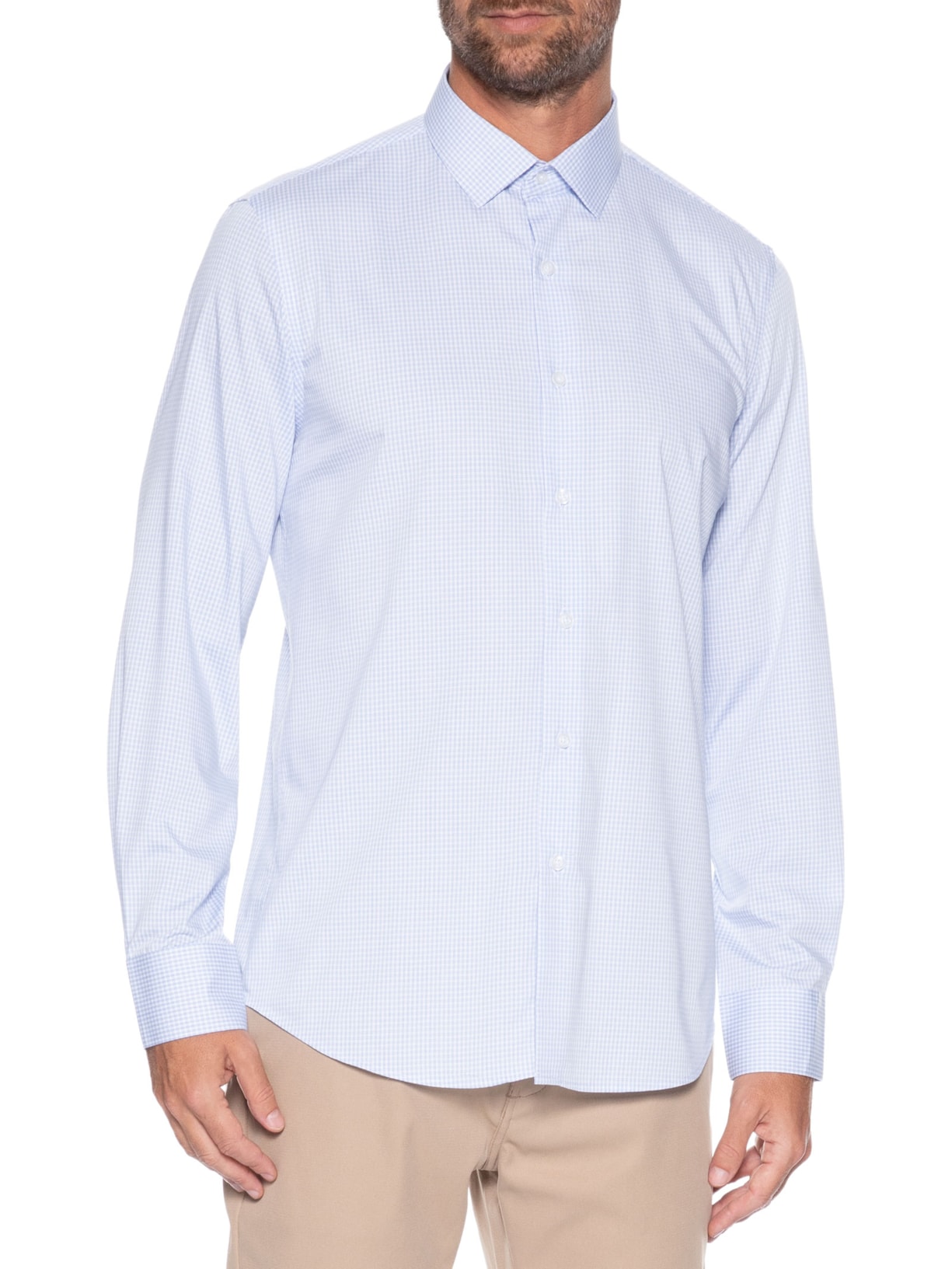 Camisa Masculina Social Fibra de Bambu Soft Slim Fit – Azul '2 Essential