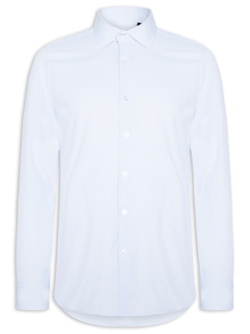 Camisa Masculina Social Fio Tinto - Azul