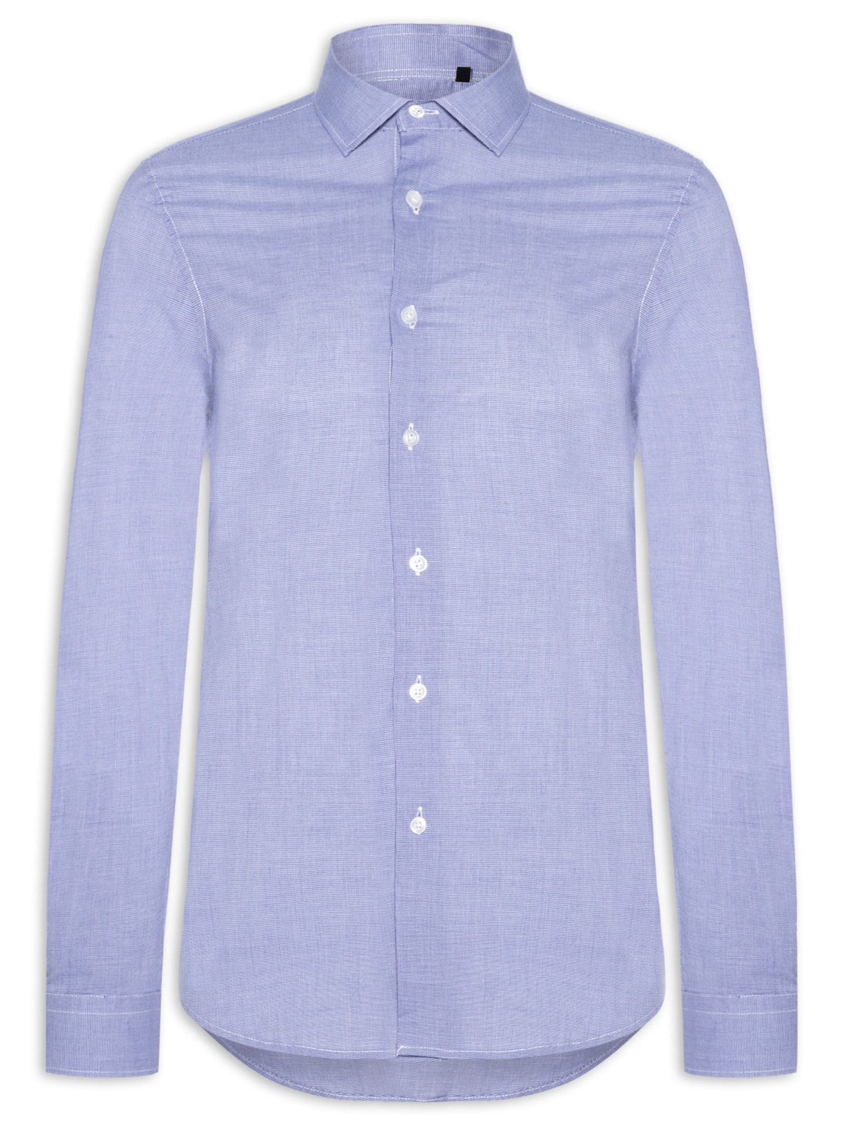 Camisa Masculina Social Fio Tinto Azul '2 Essential
