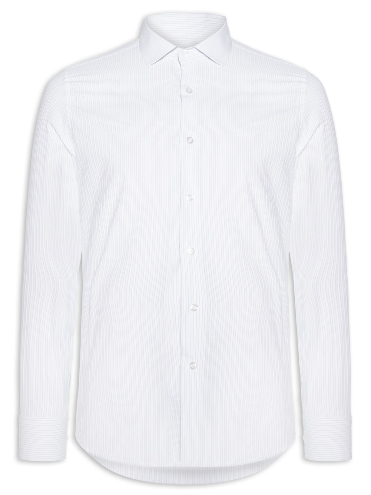 Camisa Masculina Social Fio Tinto - Branco