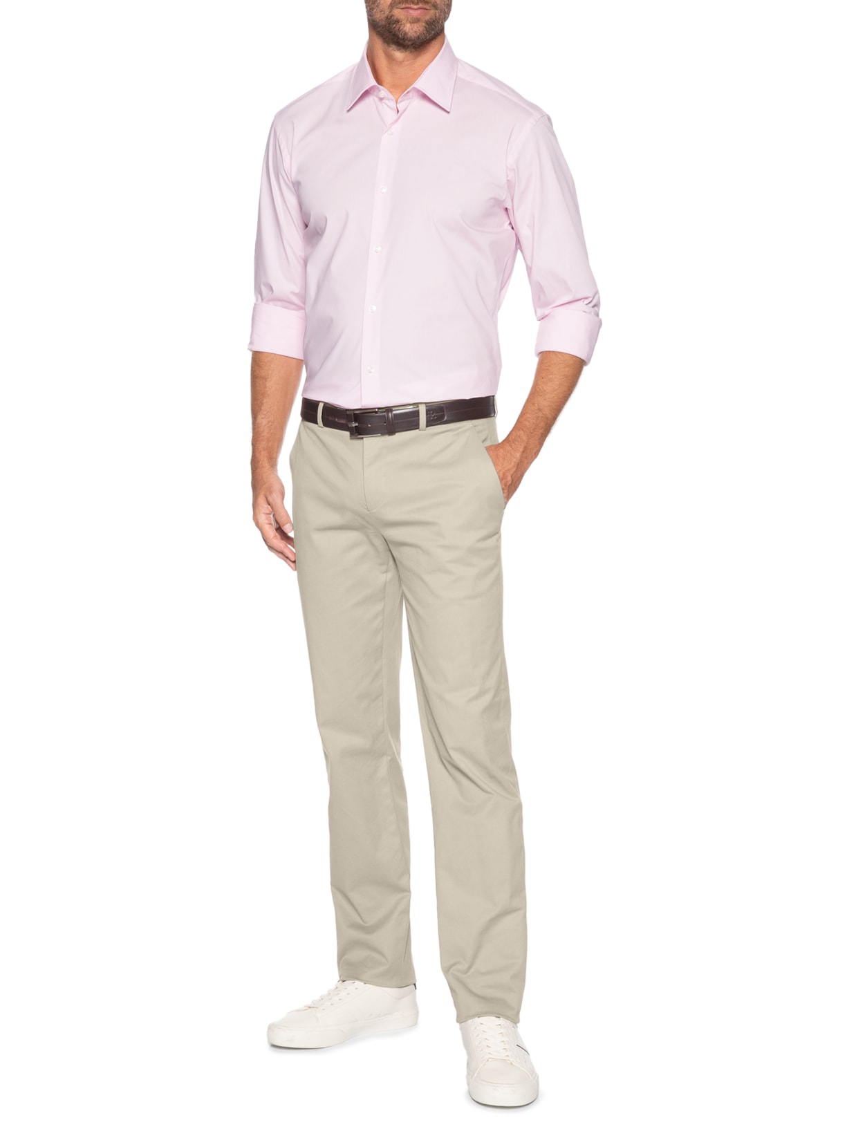 Camisa Masculina Social Joe Kent Rosa Boss