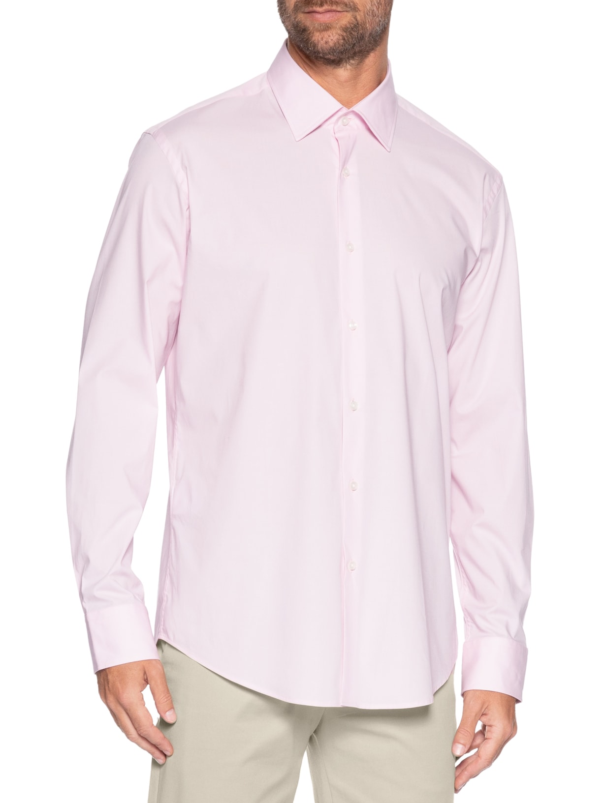 Camisa Masculina Social Joe Kent Rosa Boss