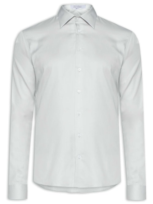 Camisa Masculina Social Lisa - Cinza