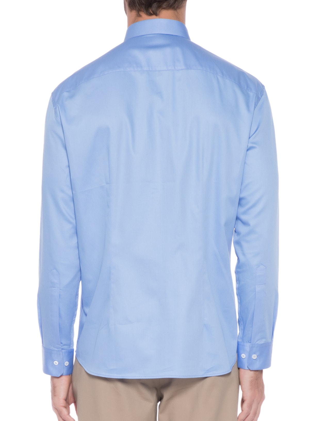 Camisa Masculina Social Lisa Neutra Azul Ricardo Almeida