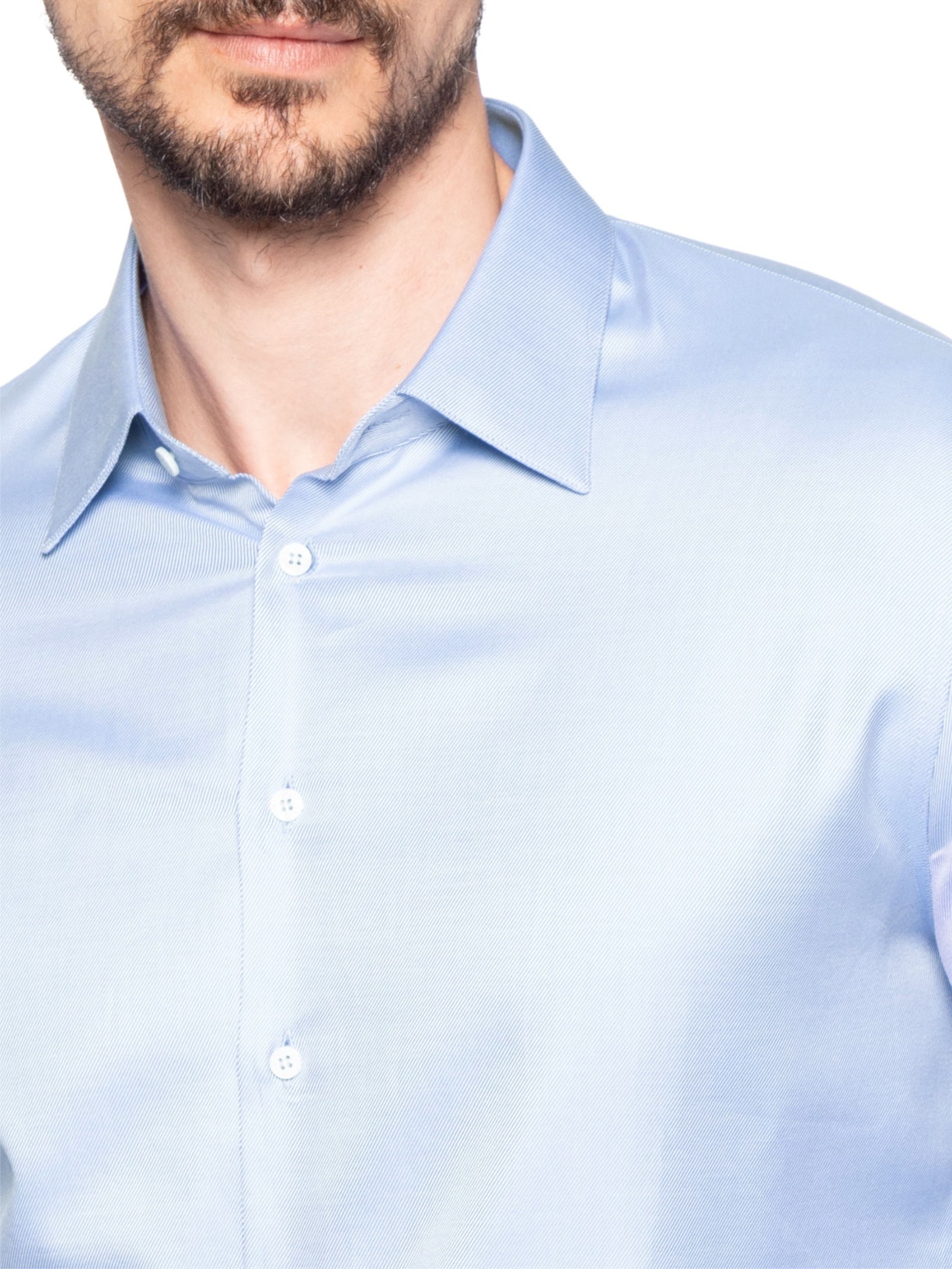 Camisa Masculina Social Lisa Tart Fio 120 Algodão Azul Ricardo Almeida