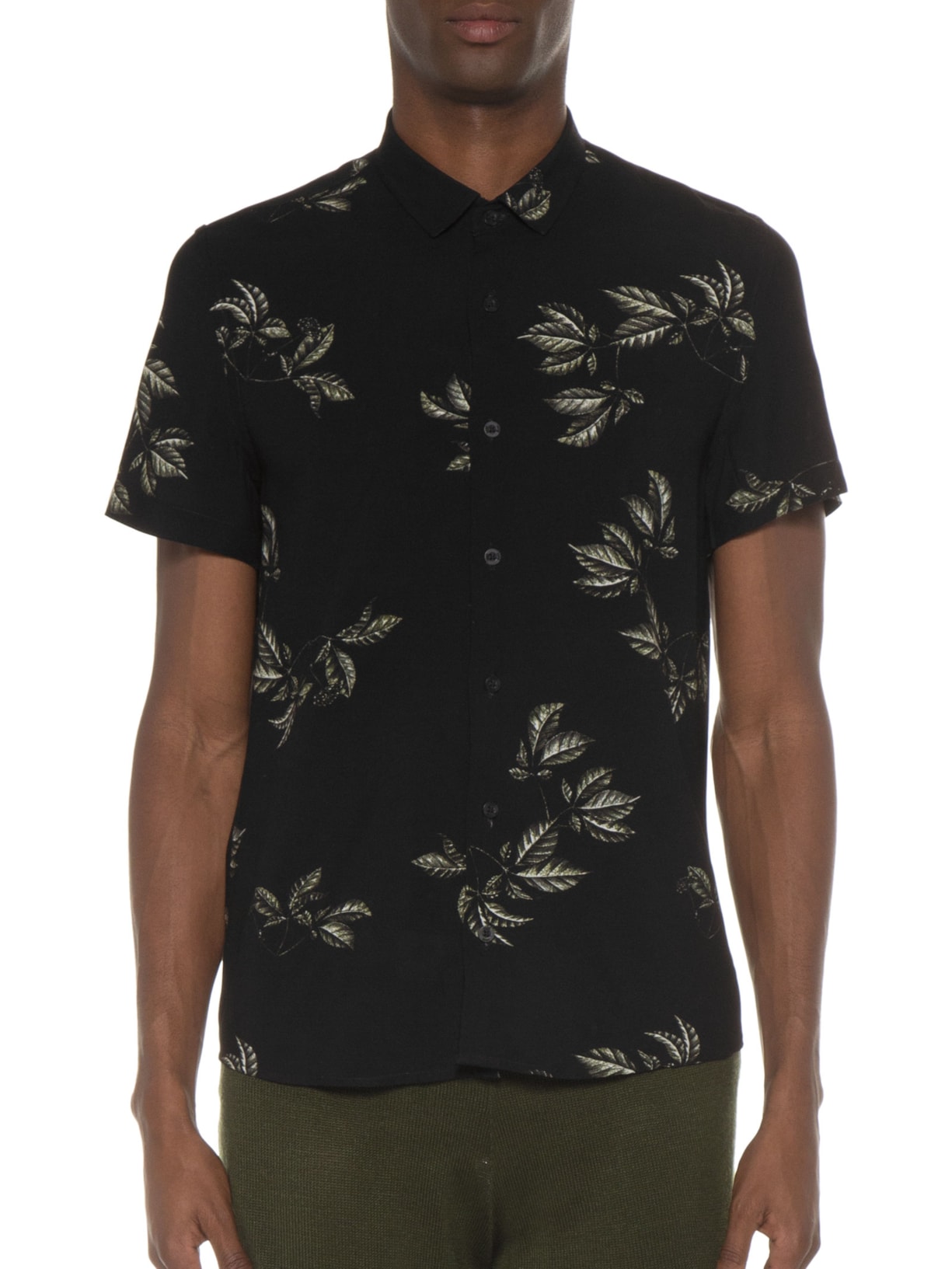 Camisa Masculina Social Manga Curta Preto Urbô