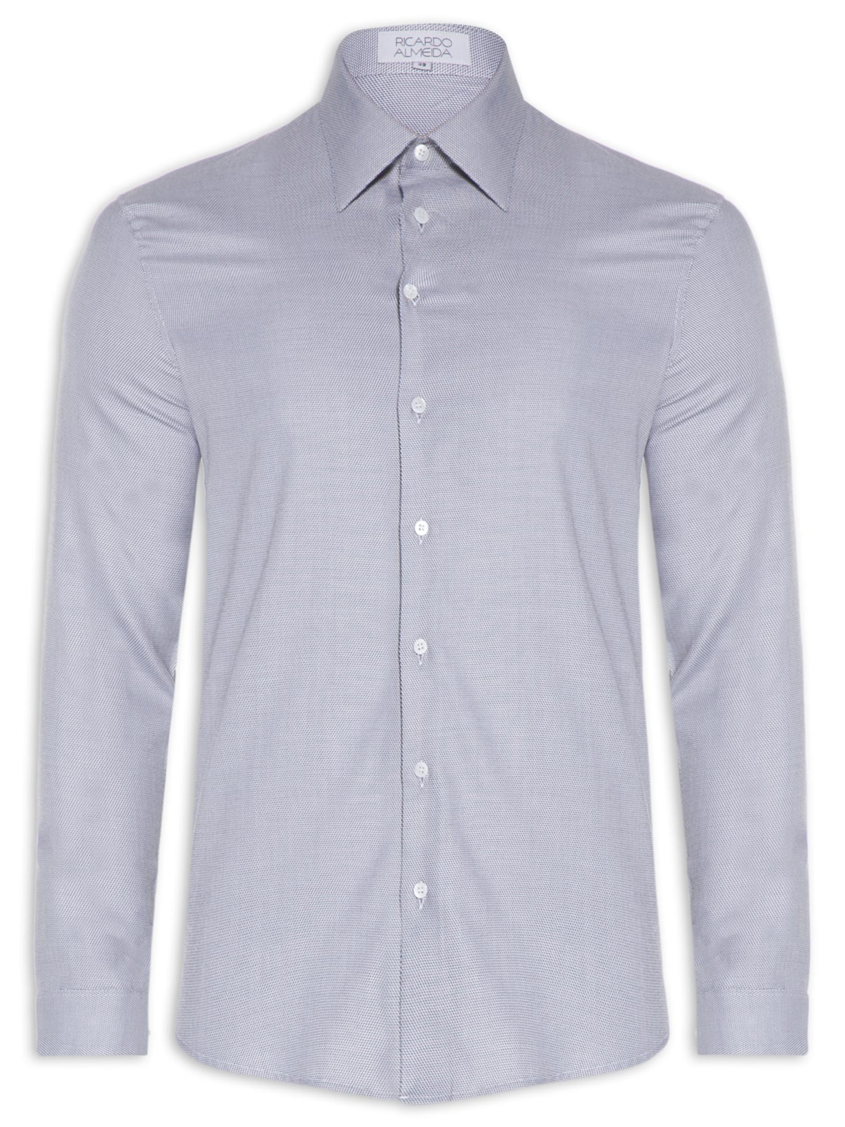 Camisa Masculina Social Manga Longa - Cinza