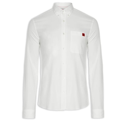 Camisa Masculina Social Manga Longa Evito - Branco