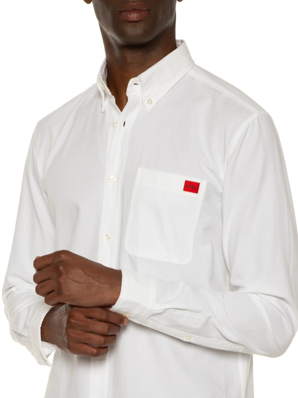 Camisa Masculina Social Manga Longa Evito Branco Hugo