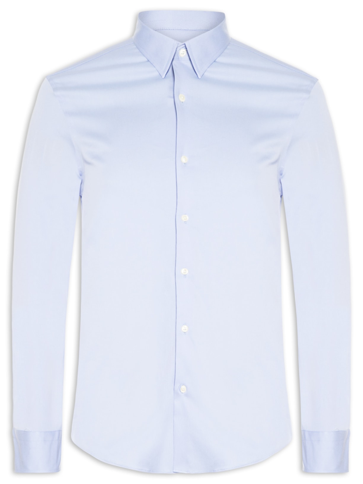 Camisa Masculina Social Manga Longa Paris Azul Oficina Reserva