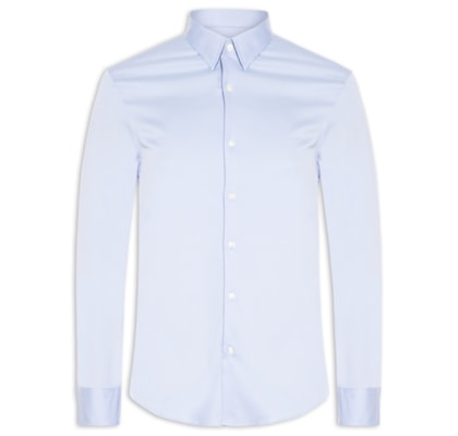 Camisa Masculina Social Manga Longa Paris - Azul