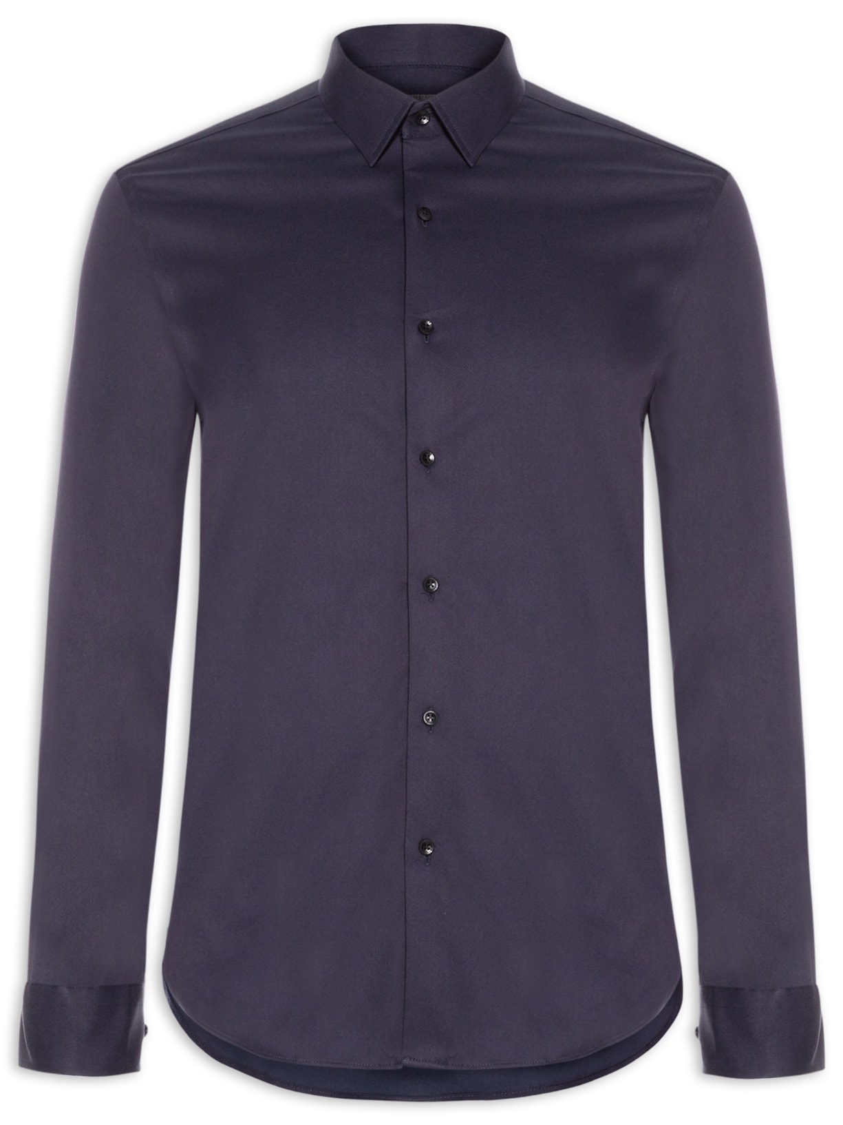 Camisa Masculina Social Manga Longa Paris Azul Oficina Reserva