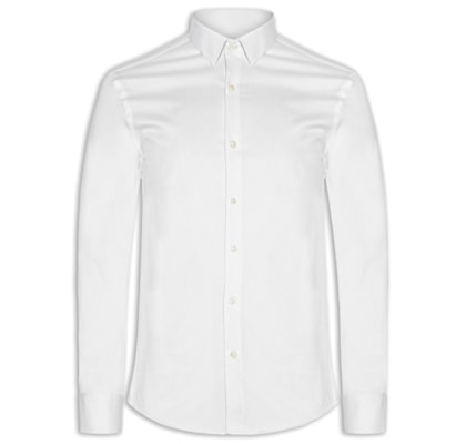 Camisa Masculina Social Manga Longa Paris - Branco