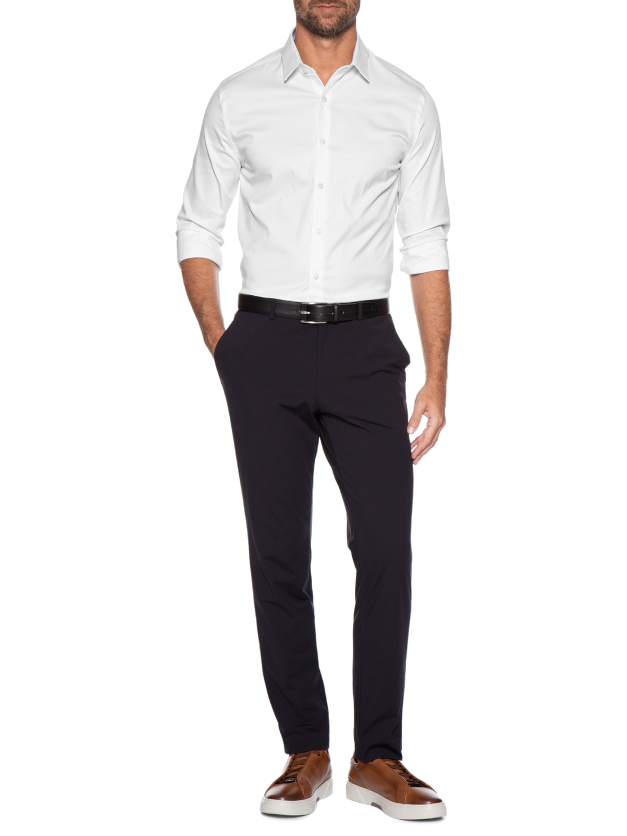 Camisa Masculina Social Manga Longa Paris Branco Oficina Reserva