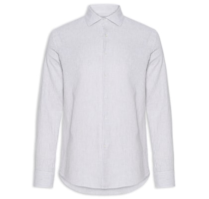 Camisa Masculina Social Manga Longa Regular - Cinza 