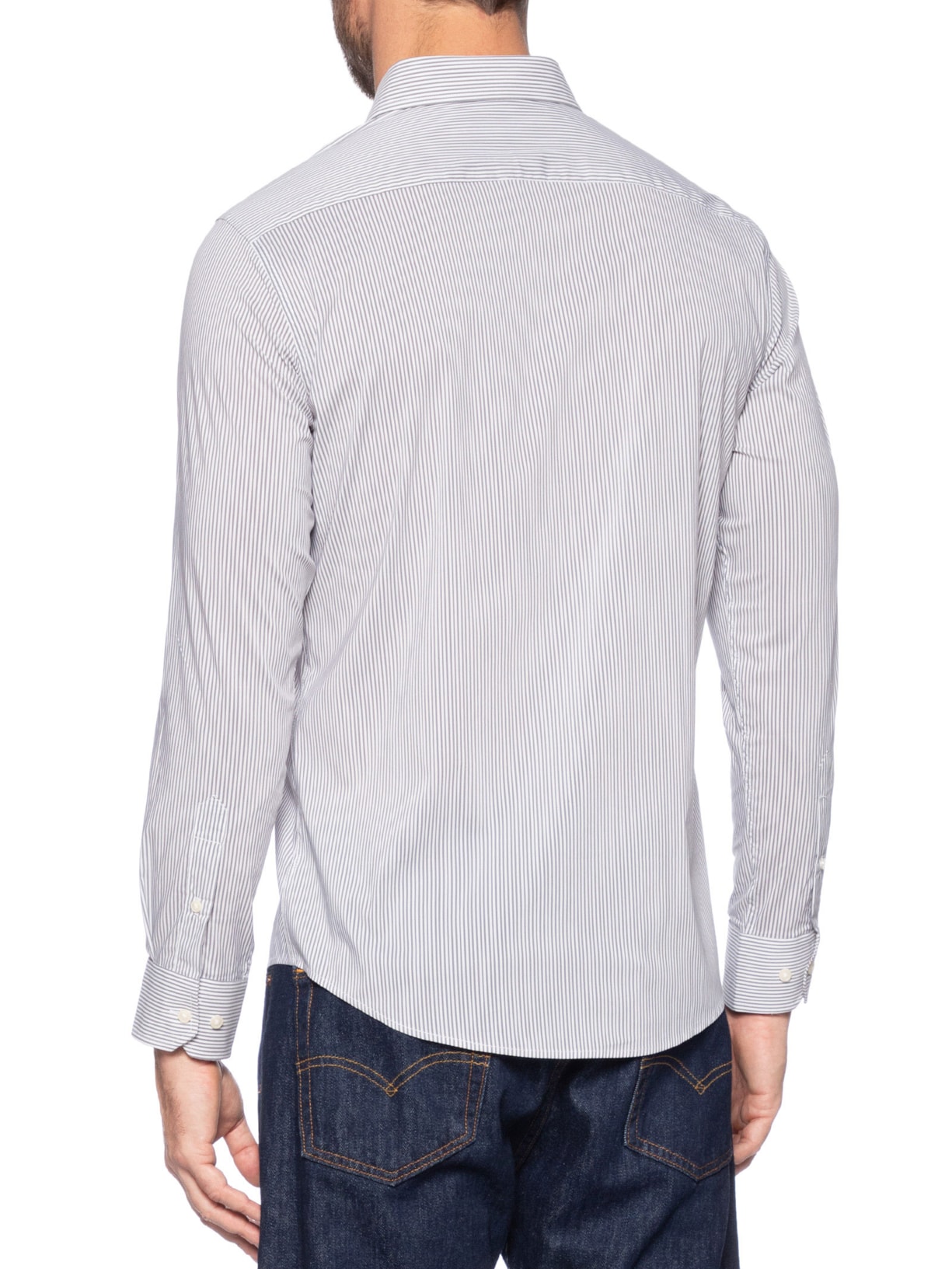  Camisa Masculina Social Manga Longa Regular Cinza  '2 Essential