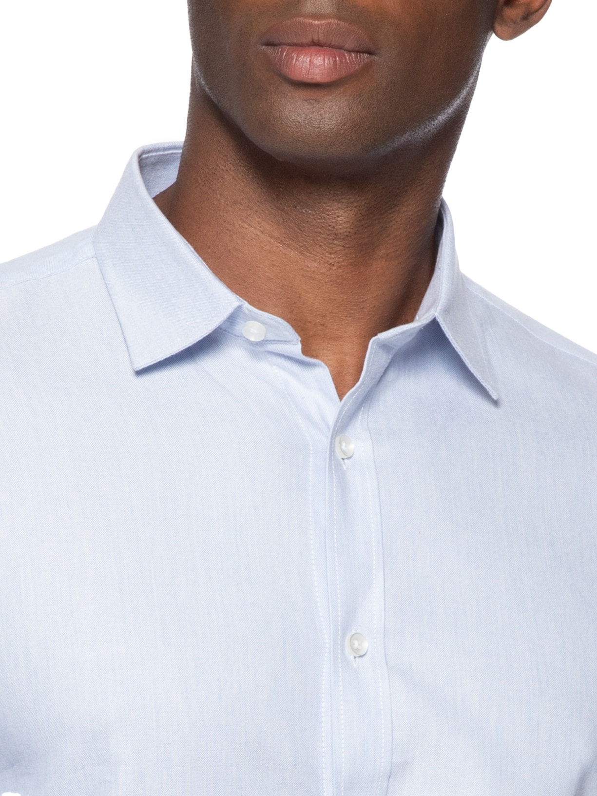 Camisa Masculina Social Manga Longa Slim Fit Azul '2 Essential