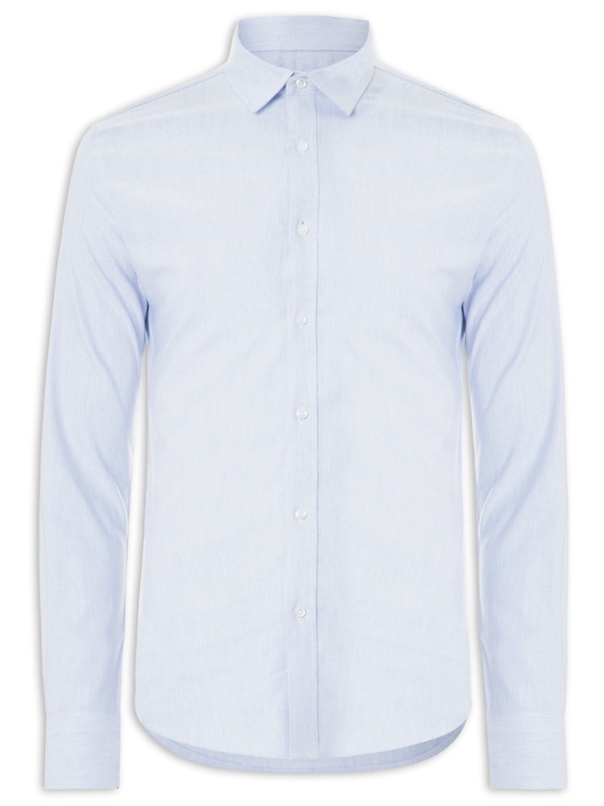 Camisa Masculina Social Manga Longa Slim Fit - Azul