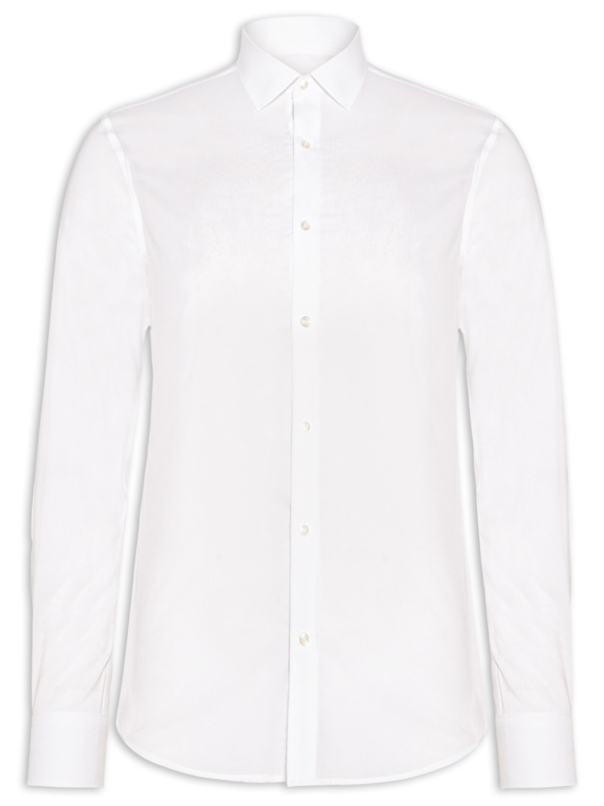 Camisa Masculina Social Manga Longa Slim Fit Branco '2 Essential