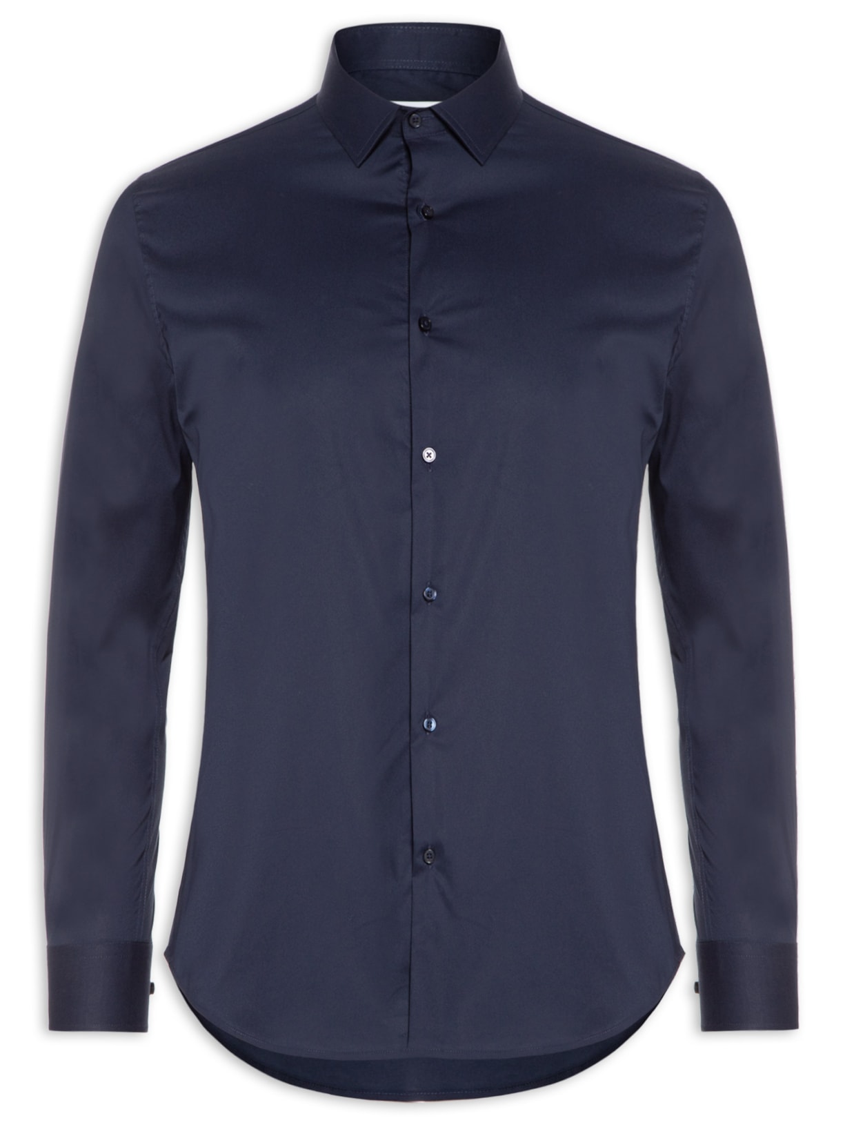 Camisa Masculina Social Manga Longa Tecnologica Work - Azul