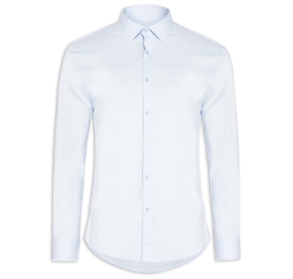 Camisa Masculina Social Manga Longa Tecnológico Premium - Azul